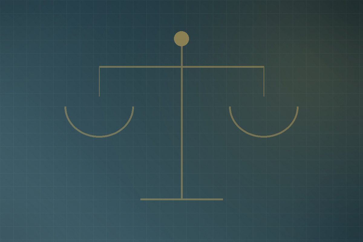 Illustration of a balanced set of scales