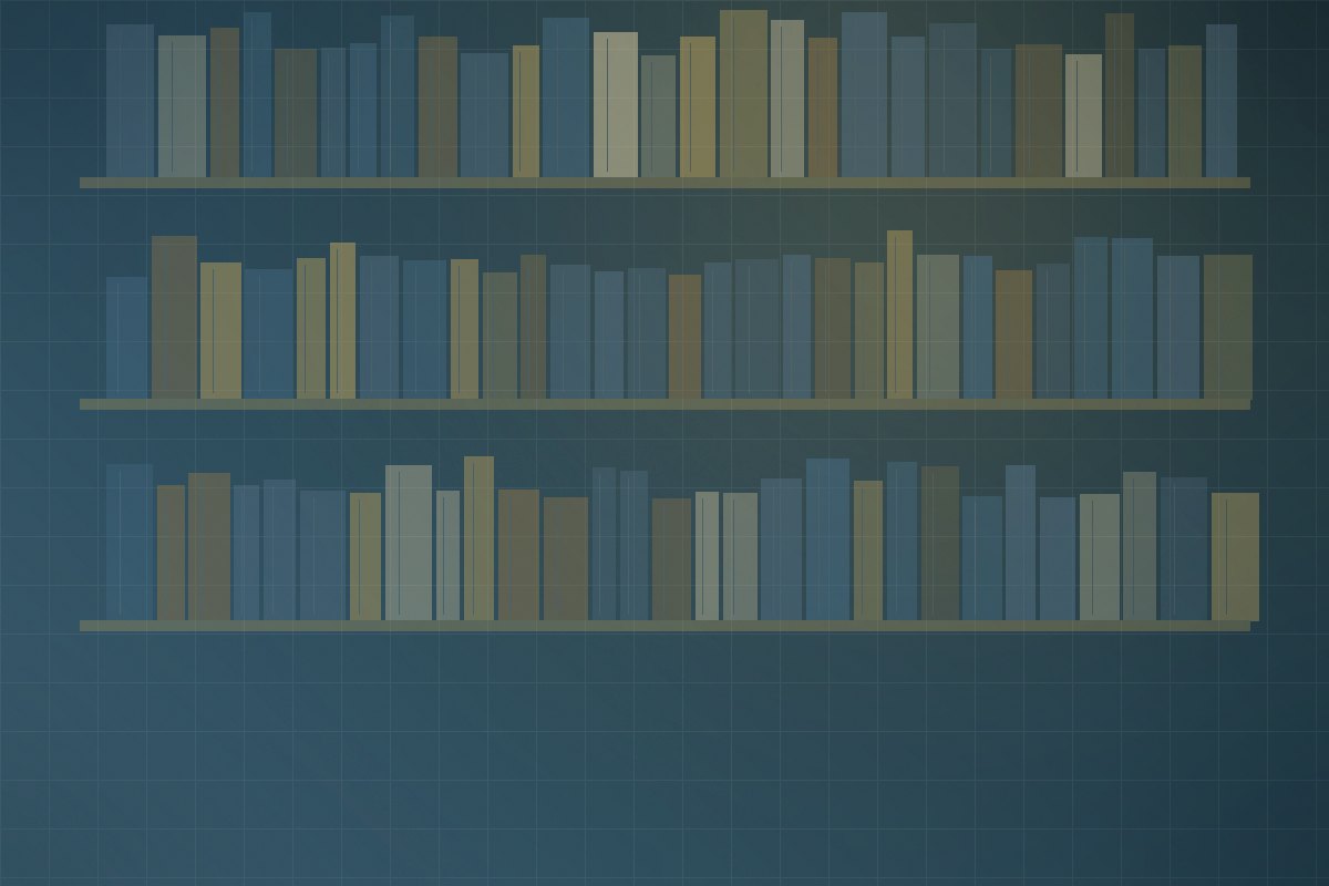 Illustration of a law library