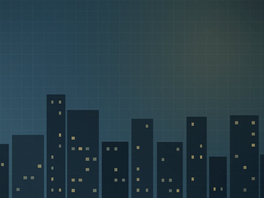 Illustration of a night-time city skyline
